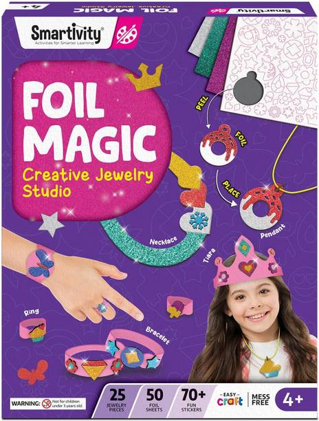 स्मार्टिविटी Foil Magic - Creative Jewelry Studio, No Mess Art & Craft Kit