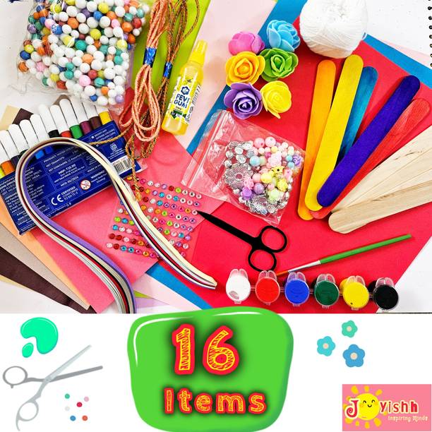 joyishh 16 in 1 Art and Craft Kit for Girl,Boy Kids DIY for Age 6 -16,Paper,Multicolor