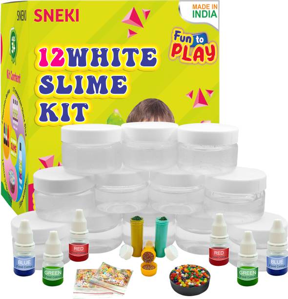 स्नेकी (12 Clear Slime Kit)Toys jelly slime putty clay toys kit set pack for girls kids