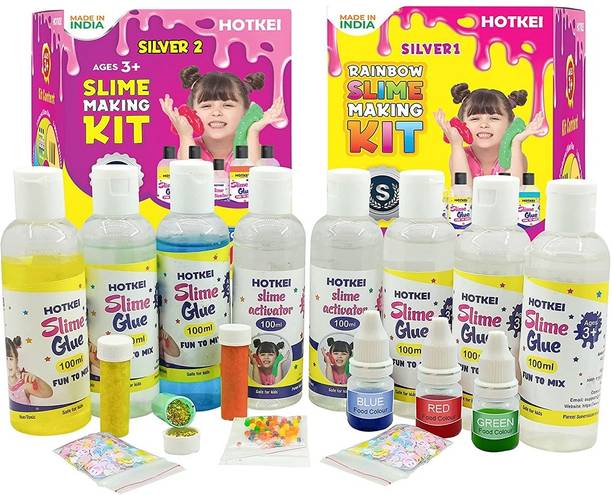 होटकी (Makes 30+ Slimes)DIY Slime Activator Jelly Gel Kit Set Toy for Boys Girls Kids