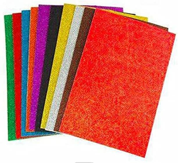 imtion Pack of 10 Pcs ) Glitter Foam Sheet