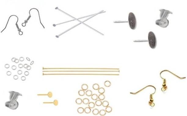 Sharum Crafts Quilling And Jewellery Making Acessories Kit-Gold & Silver