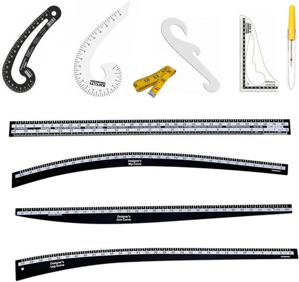 Qroof Tailoring Material for Tailoring Kit , Measuring Scale , Set of 10