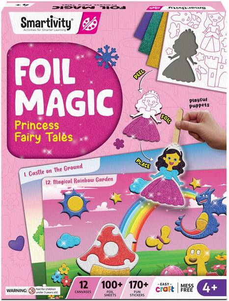 स्मार्टिविटी Foil Magic - Princess Fairy Tales, No Mess Art Craft Kit