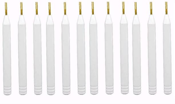 KRAFTMASTERS 12 Pcs White Quilling Needle Slotted Paper Tool Steel Needle Pen For Art & Craft