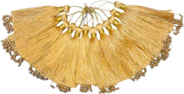 Patwa Traders Pack of 12 Colorful Tassels for Keychains, Sarees, Dresses, Home Decor, Crafting