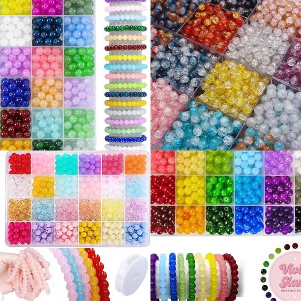 ELCETRATD JEWELLERY 500 beads for bracelet making for girls and women