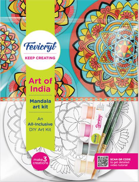 Fevicryl DIY Art of India Mandala kit, Gift for Artists, Students, Children