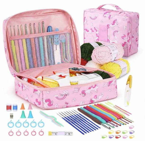 Shivom Crochet Kit for Beginners & Adults, 68 Pcs Yarn, Hooks & DIY Gift Set