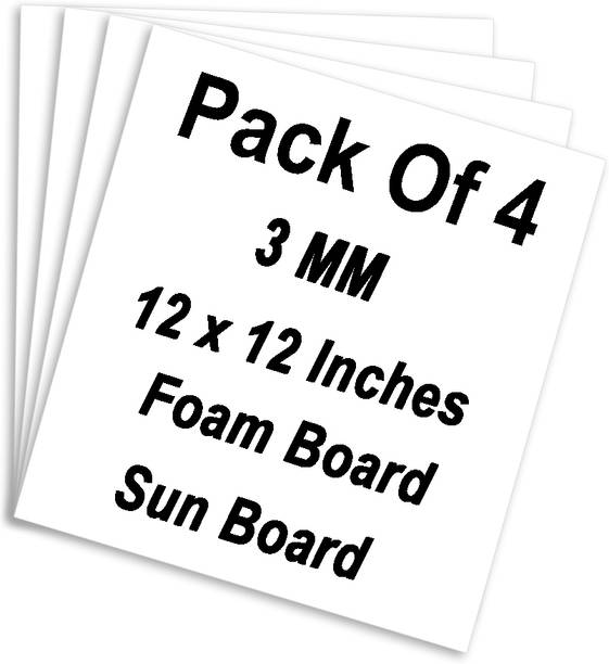 IE IE SIGN Foam Board/Sun Board 3MM 12 x 12 inch (Set Of 4)