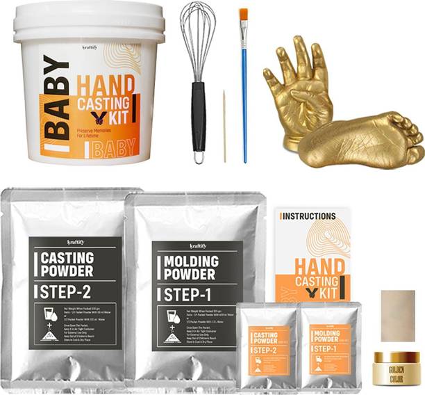 Kraftify Hand & Foot Casting Kit Birthday Gift for New Born Baby Boy & Girl