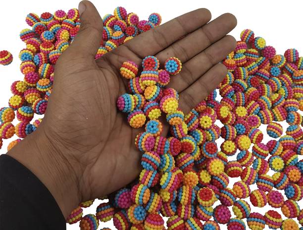 Adhvik (Pack of 300 Gram) 14mm Multicolor Open Angura Moti Pearl Bead Craft Material