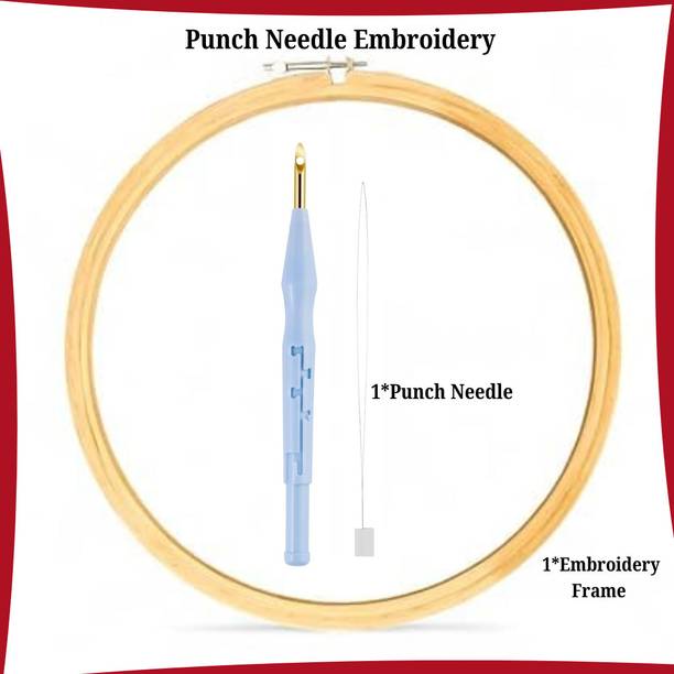 Qroof Punch Needle Tool and Threader for Embroidery, Rug Making, DIY Crafts, 12 cm