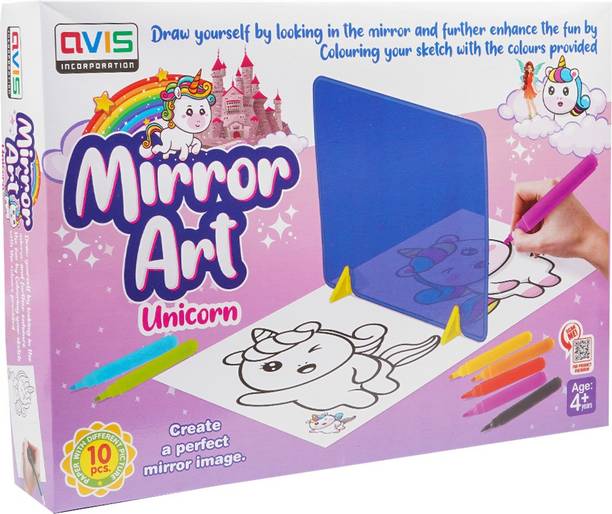 एवीस Unicorn Mirror Art A perfect creative kit for kids