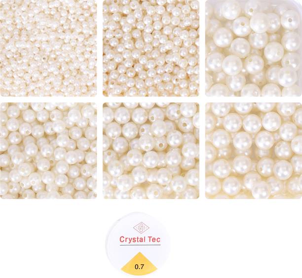 ambitieux 6 Size of cream color pearl 3,4,6,8,10,12 size