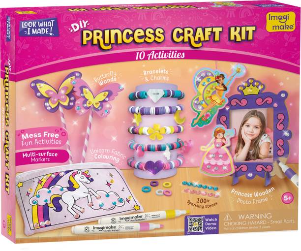 Imagimake Princess Craft Kit | 10 Mess-Free Activities