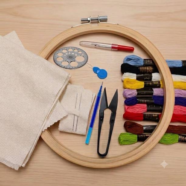 Qroof Embroidery Materials Beginners Starter Kit