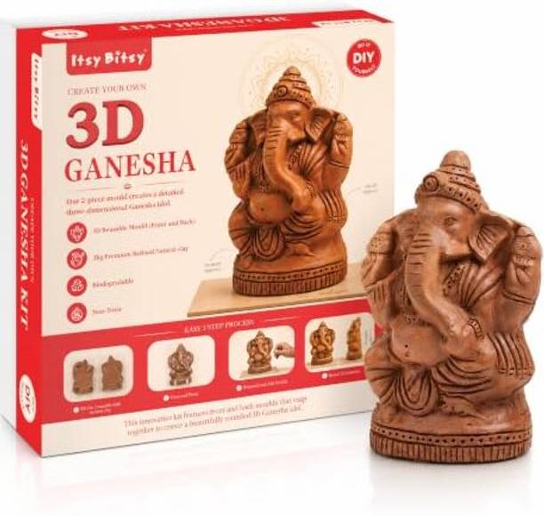 ITSY Bitsy DIY Create Your Own 3D Ganesha Kit 6x9 Inch 1Box Craft Kit