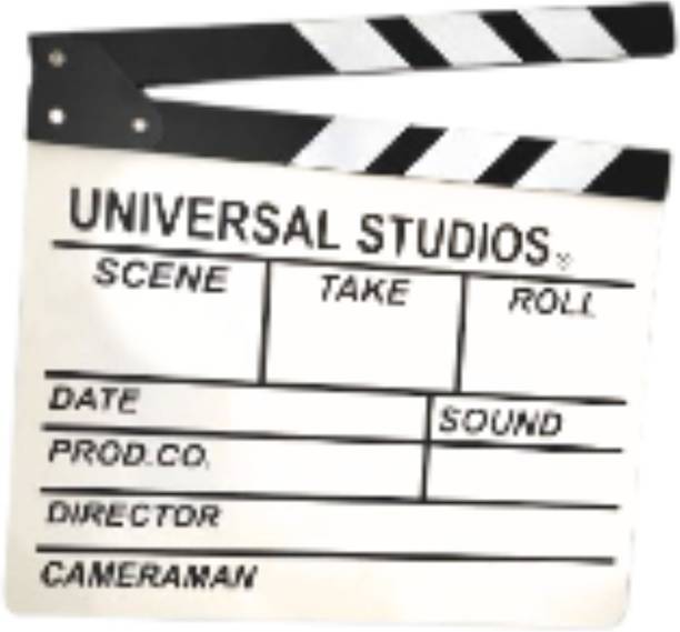 fotokina White Action Clap Board for Movie Director Clap Board Clapper Clapboard