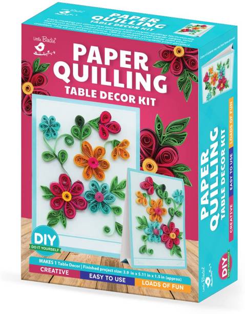 LITTLE BIRDIE DIY-Kit Quilling Paper Kit with Strips| DIY Art Craft |Quilling Table Decoration