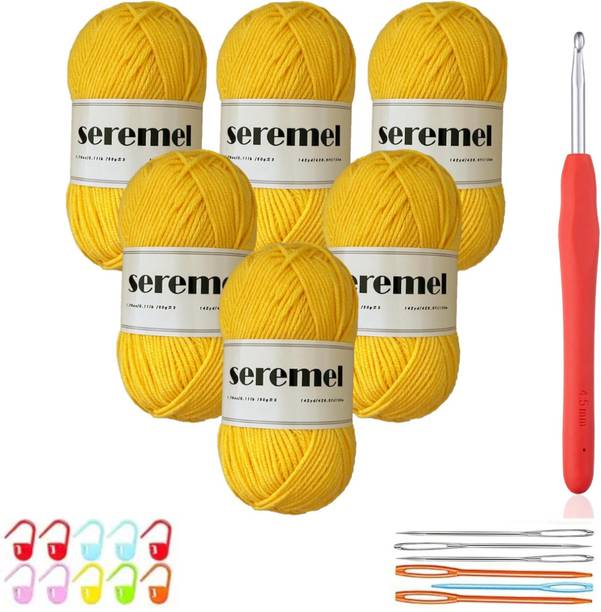 Qroof 6 PCS Crochet Thread for Crochet and Knitting