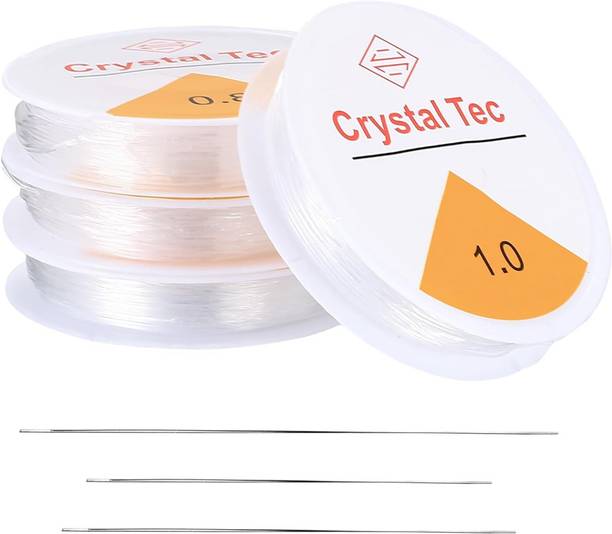 Qroof 0.8 mm , 0.4 mm , 0.6 mm , 1.0mm 10 meter Elastic Wire Beading Rope