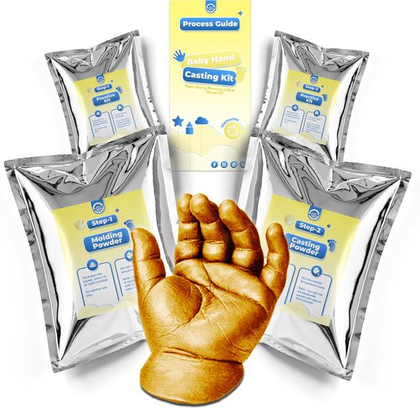WowCast Baby Hand or Foot Casting Kit,Birthday Gift for Kids,Newborn Baby Girl & Boy