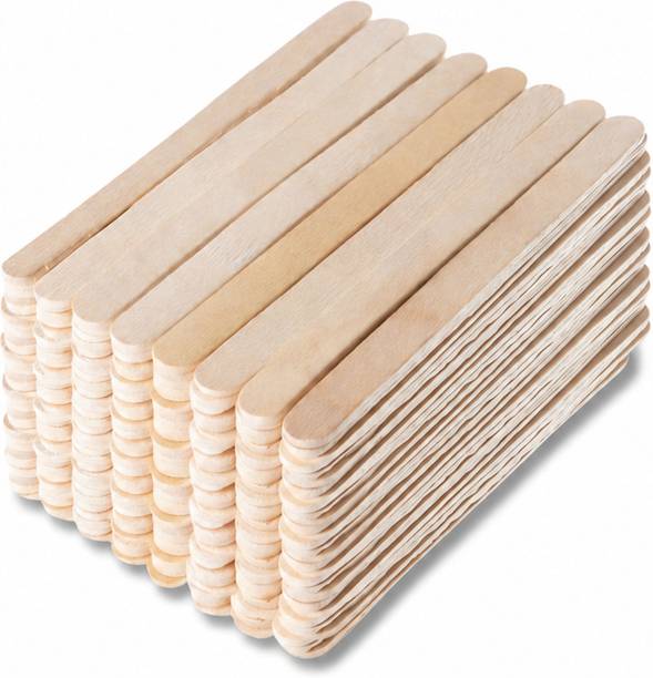 Neel 100 Pcs Natural Wooden Ice Cream Sticks for Kids School Projects, Crafts & DIY