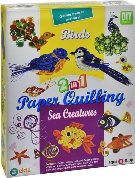 SKD Gofy LLP 2 in 1 Paper Quilling Craft Kit for Kids