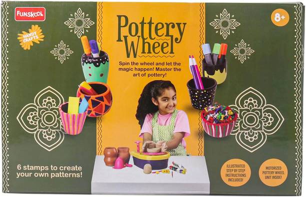 फंस्कूल Handycrafts Pottery Wheel Make And Decorate Clay Pots