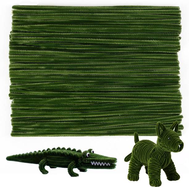 Prefact 100pcs(Approx) Multicolour pipe Cleaner, 8mm Soft Fuzzy Wire For Craft