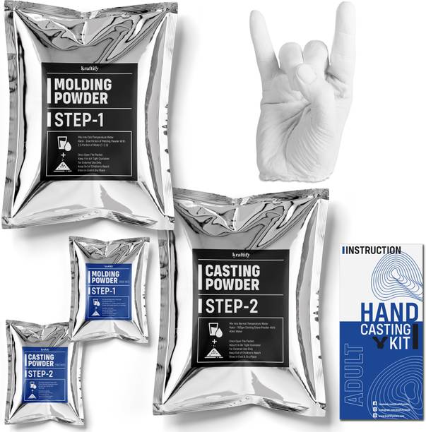 Kraftify Adult Hand Casting Kit,Birthday Gift for Parents,Grandparents,Friends,Siblings