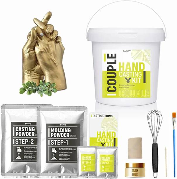 Kraftify Hand Casting Kit-Couples | Anniversary Gift For Couple, Parents, Husband & Wife