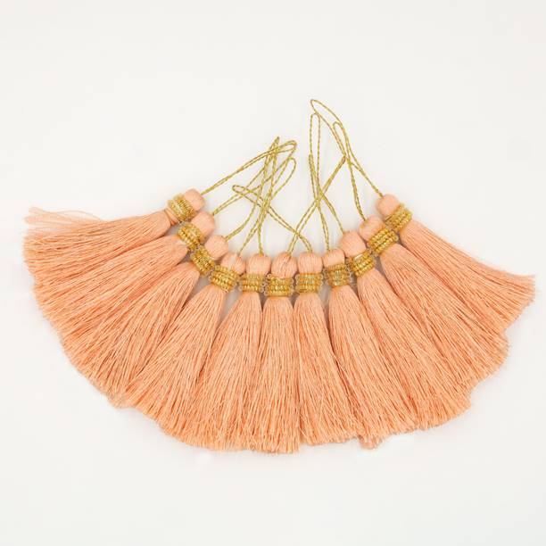 Patwa Traders (PEACH) Tassel, Pack of 12, for Jewellery, Saree, Dress, Home Decor, Crafting