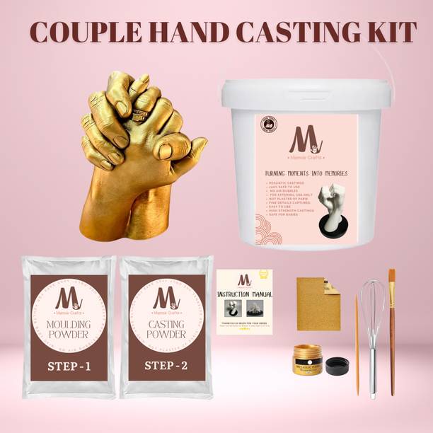 MEMOIR CRAFTS Couples DIY Hand Casting Kit For 3D Hand Sculpture Gift for Parents, Anniversary