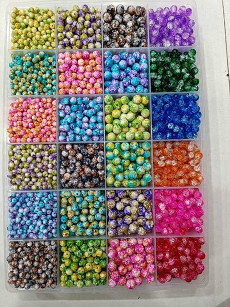 JAY MAJISA 24 Types 840 Beads For Embroidery, Scrapbooking, Card Making, Keychains