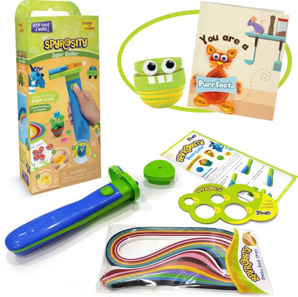 Quill On Spyrosity Explore- Quilling Based Creative Toy And Activity Set– With Patent Pending Motorized Tool - For Boys And Girls Above 5 Years (Spyrosity Super Quiller)