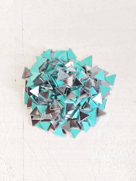 Sadhusadhya TRIANGLE 10MM SHAPE MIRROR FOR JWELLERY CRAFT 500 PCS (FREE EXTRA 100 PCS)