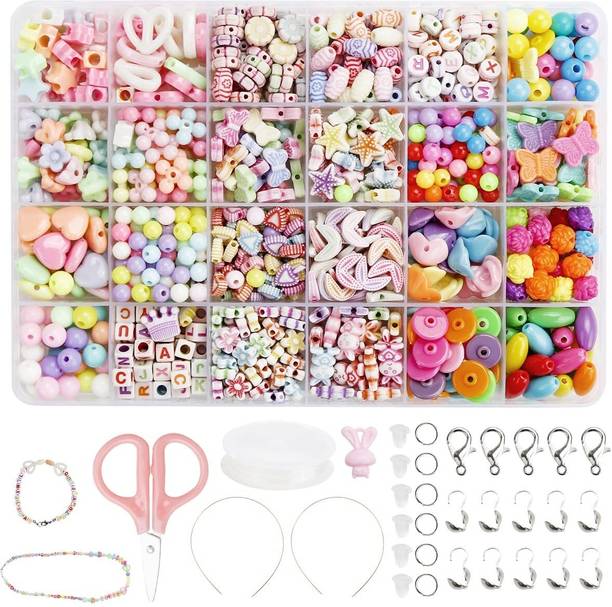 GLNRM Bracelet Makings For Bead Colors Pony Beads Friendship Bracelet Kit For Girls