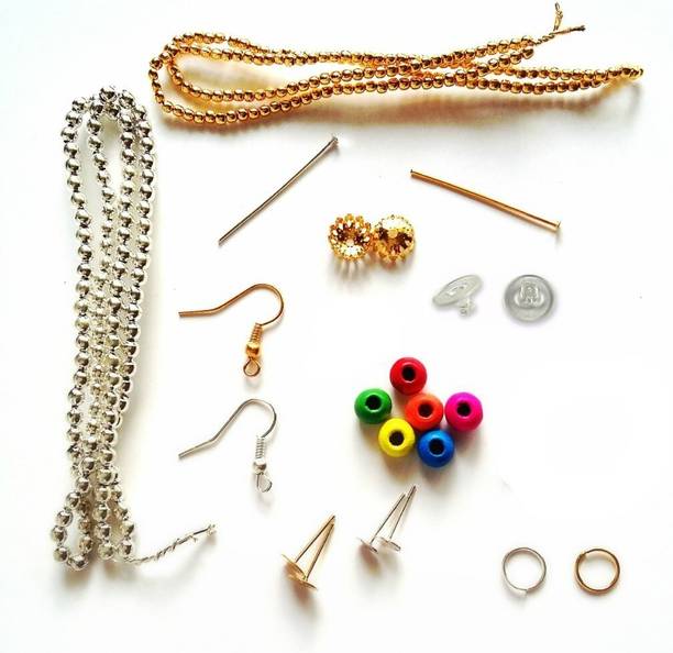 Crafts Haveli Quilling And Jewellery Making Acessories Advanced Kit-Gold & Silver