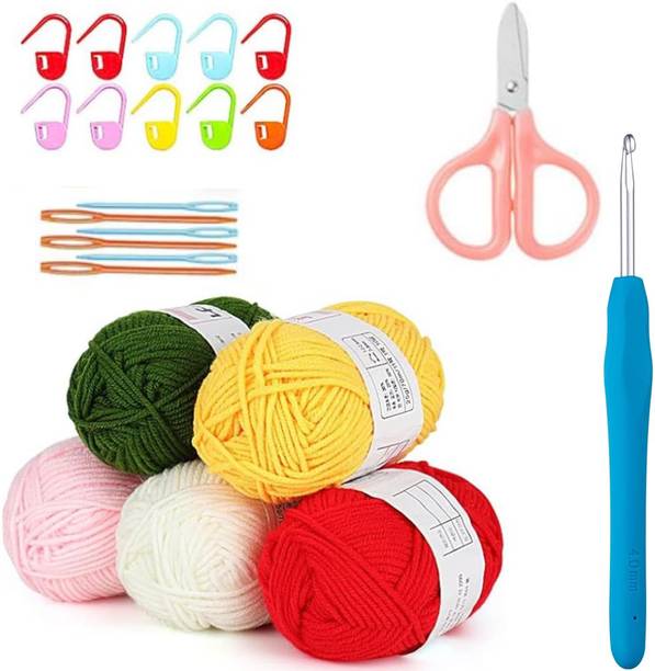 Qroof Crochet Kits for Beginners with Yarn , Crochet Hooks Supplies