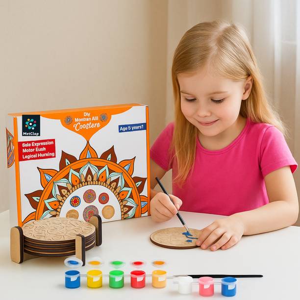 MetClap Mandala Coasters DIY Kit -6 pcs