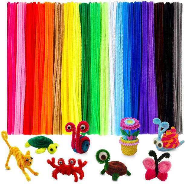 Banira Pipe Cleaners 100 Pcs,Bendable Chenille Stems, F