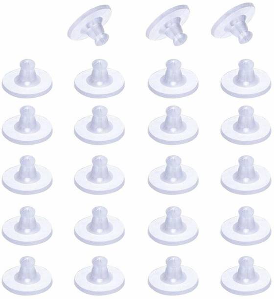Sharum Crafts Quilling And Jewellery Making Acessories Rubber Earring Back Bush