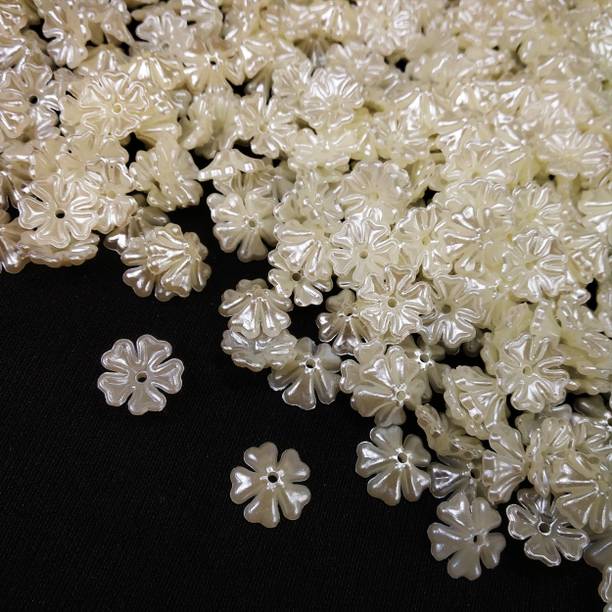 Uniqon (Pack of 100 Gram) Abs Flower Bead Craft Material for Artificial Jewelery Making