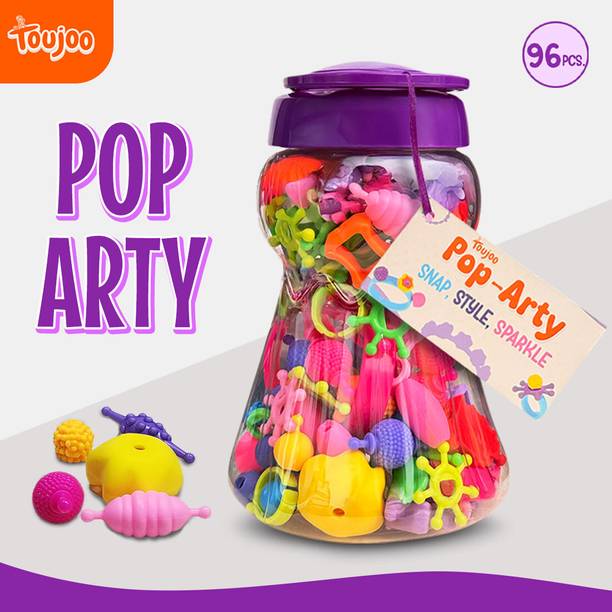 TOUJOO Pop Beads DIY Jewelry Set Snap & Click Craft Toy for Kids Sensory Fun Kit