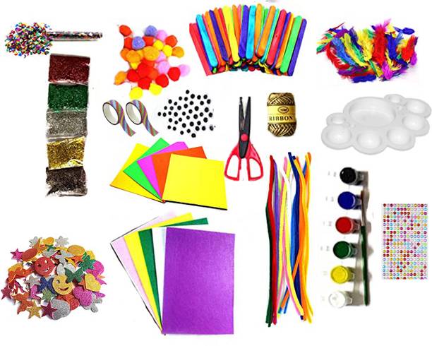 KHUSHA CREATIONS Craft Kit for Kids / Gift for Kids / DIY Material kit / Hobby Craft