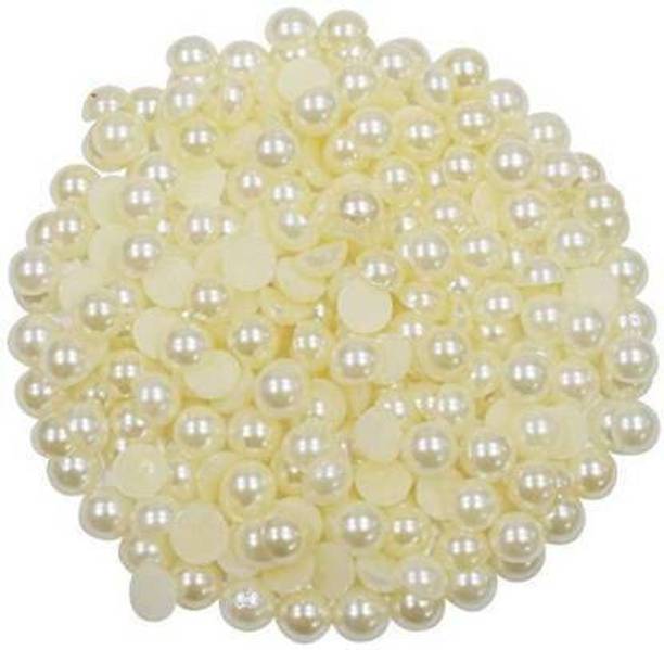 Sharum Crafts Quilling And Jewellery Making Acessories Pearl Beads Half Cut Round Sh