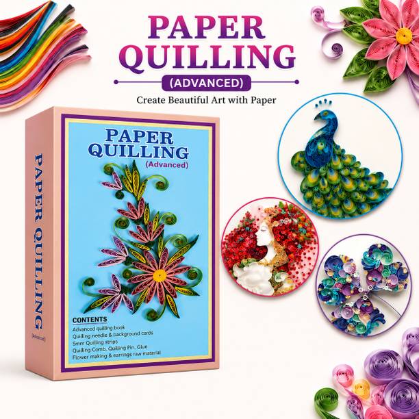 EarthVibes Advanced Paper Quilling Kit for Art Craft DIY Card Making Flower Design
