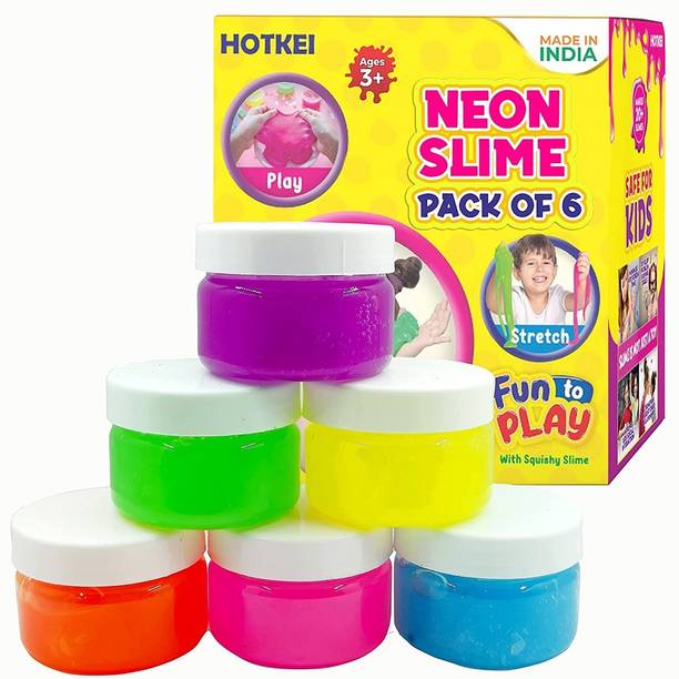 होटकी (6 Neon Slime)Toys jelly slime putty clay toys kit set pack for girls kids Jelly